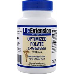 Life Extension Optimized Folate L-Methylfolate (1700 mcg DFE) 100 vcaps