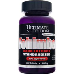 Ultimate Nutrition Yohimbe Bark Extract - Standardized 100 tabs