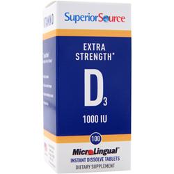 Superior Source MicroLingual Extra Strength D3 (1000IU) 100 tabs