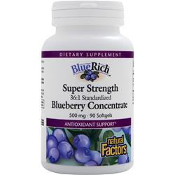 Natural Factors BlueRich - Super Strength Blueberry Concentrate (500mg) 90 sgels