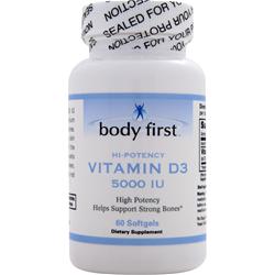 Body First Vitamin D3 (5000IU) 60 sgels
