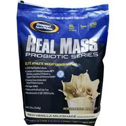Gaspari Nutrition Real Mass Probiotic Series Rich Vanilla Milkshake 12 lbs