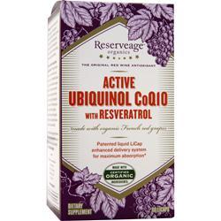 Reserveage Organics Active Ubiquinol CoQ10 with Resveratrol 60 lcaps