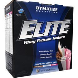 Dymatize Nutrition Elite Whey Protein Isolate Variety(Choc, Van, Berry) 10 lbs