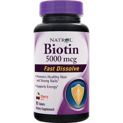 Natrol Biotin (5,000mcg) - Fast Dissolve Strawberry EXPIRES 11/16 90 tabs