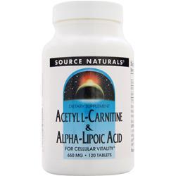 Source Naturals Acetyl L-Carnitine & Alpha-Lipoic Acid (650mg) 120 tabs