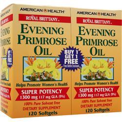 American Health Evening Primrose Oil (1300mg) Twin Pack 120+120 240 sgels