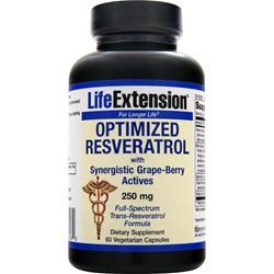 Life Extension Optimized Resveratrol with Synergistic Grape-Berry Actives (250mg) 60 vcaps