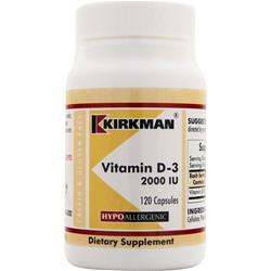 Kirkman Vitamin D-3 (2,000IU) 120 caps
