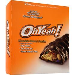 ISS Research Oh Yeah! Bar Chocolate Caramel Candies 12 bars