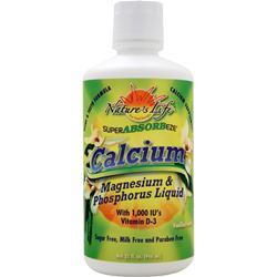 Natures Life Calcium, Magnesium and Phosphorus Liquid Vanilla 32 fl.oz