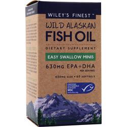 Wileys Finest Wild Alaskan Fish Oil - Easy to Swallow Minis 60 sgels