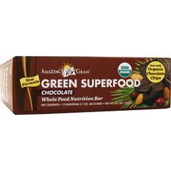 Amazing Grass Green Superfood Whole Food Nutrition Bar Chocolate 12 bars