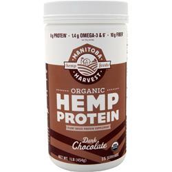 Manitoba Harvest Certified Organic Hemp Protein Dark Chocolate BEST BY 8/31/17 16 oz
