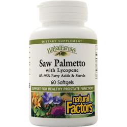 Natural Factors Saw Palmetto with Lycopene (160mg) 60 sgels