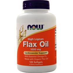 Now High Lignan Flax Seed Oil (1000mg) 120 sgels