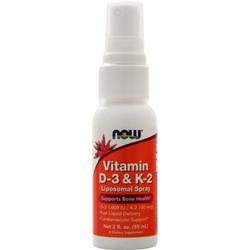 Now Vitamin D-3 & K-2 Liposomal Spray 2 fl.oz