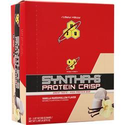 BSN Syntha-6 Protein Crisp Bar Vanilla Marshmallow EXPIRES 5/11/18 12 bars