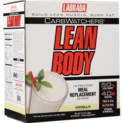 Labrada CarbWatchers Lean Body Protein Shake Drink Mix Vanilla 20 pckt