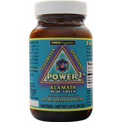 Power Organics Power 3+ Klamath Blue Green Tabs 160 tabs