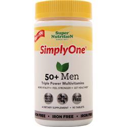 Super Nutrition Simply One 50+ Men - Triple Power Multivitamins (Iron Free) 90 tabs