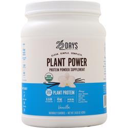 22 Days Plant Power Protein Powder Supplement Vanilla 420 grams