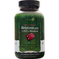 Irwin Naturals Melatonin plus 5-HTP & Rhodiola  EXPIRES 10/19 54 sgels