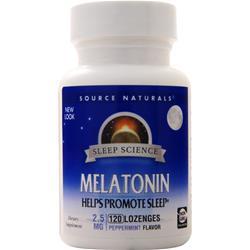 Source Naturals Melatonin - Sublingual (2.5mg) Peppermint 120 lzngs