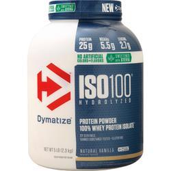 Dymatize Nutrition ISO-100 Natural Vanilla Sweetened with Stevia 5 lbs