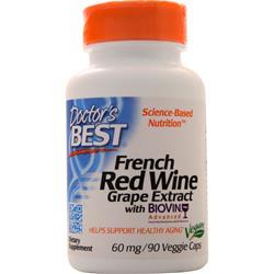 Doctors Best French Red Wine Grape Extract with Bovin (60mg) 90 vcaps