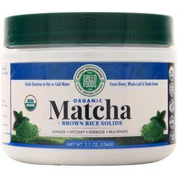 Green Foods Organic Matcha + Brown Rice Solids 5.5 oz
