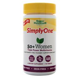 Super Nutrition Simply One 50+ Women - Triple Power Multivitamins (Iron Free) 90 tabs