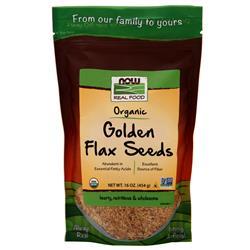Now Golden Flax Seeds - Organic 1 lbs