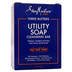 Shea Moisture Three Butters Utility Soap Cleansing Bar for Men 5 oz