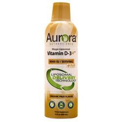 Aurora Nutrascience Mega-Liposomal Vitamin D3/K2+ Liquid Organic Fruit BEST BY 5/21 16 fl.oz