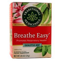 Traditional Medicinals Organic Seasonal Wellness Tea Breathe Easy - Eucalyptus Mint 16 pckts