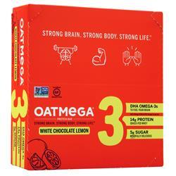 Boundless Nutrition Oatmega Grass Fed Whey Protein Bar White Chocolate Lemon 12 bars