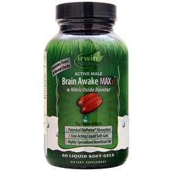 Irwin Naturals Active-Male Brain Awake MAX3 + Nitric Oxide Booster 60 sgels