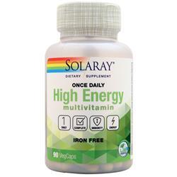 Solaray Once Daily High Energy Multivitamin (Iron Free) 90 vcaps