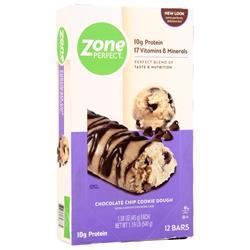 Zone Perfect Nutrition Bar Chocolate Chip Cookie Dough 12 bars