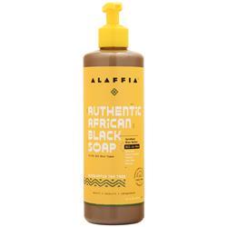 Alaffia Authentic African Black Soap Eucalyptus Tea Tree 16 fl.oz