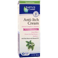 Earths Care Anti-Itch Cream Natural Camphor & Menthol 2.4 oz