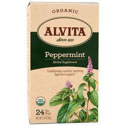 Alvita Tea Bags - Organic Peppermint BEST BY 5/23 24 pckts