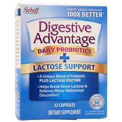 Schiff Digestive Advantage Daily Probiotic + Lactose Support 32 caps