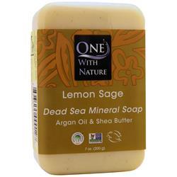 One With Nature Dead Sea Mineral Soap Lemon Sage 7 oz