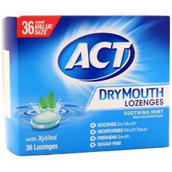 ACT Dry Mouth Lozenges Soothing Mint 36 lzngs