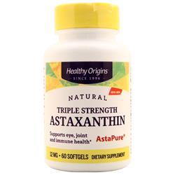 Healthy Origins Natural Triple Strength Astaxanthin 60 sgels