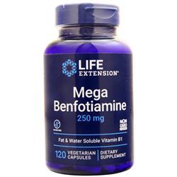  Life Extension Mega Benfotiamine, 250 mg, a Fat-Soluble Form of  thiamine,Ultra-bioavailable Vitamin B1, high Potency, Gluten-Free, Non-GMO,  Vegetarian, 120 Capsules : Health & Household