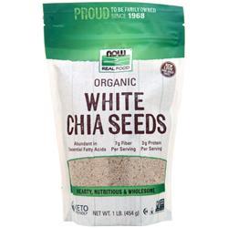 Now Organic White Chia Seeds 1 lbs