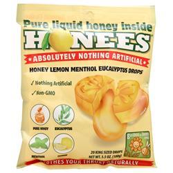 Honees Cough Drops Honey Lemon Menthol Eucalyptus 20 drops